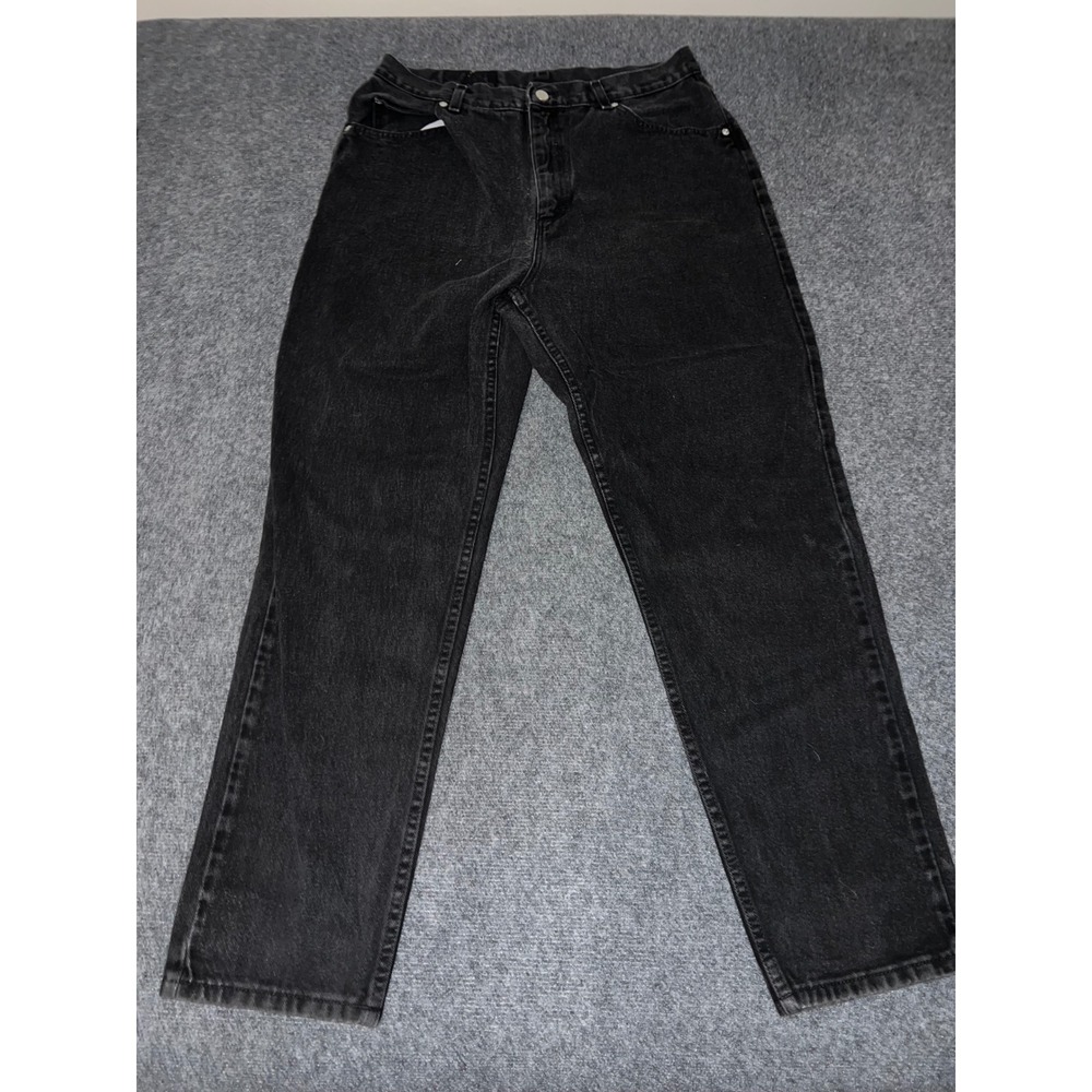 Vintage‎ Denim Riders Lee Jeans Womens 16M Black High Rise Straight Leg 1305508